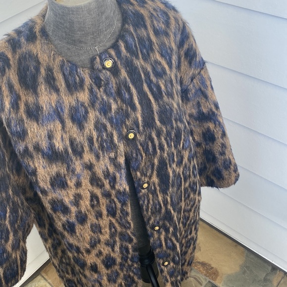 Roberto Cavalli Animal Mohair 1960’s Style Coat - Picture 2 of 16